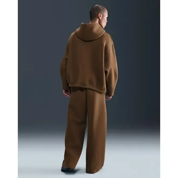 Nike Tech Fleece Hoodie Mens Mosswood Brown Kangaroo Pocket Pullover JAX1059